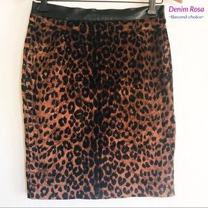 Animal print pencil skirt